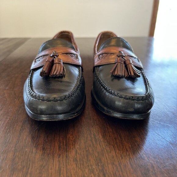 Allen Edmonds Maxfield Leather Tassel Loafers Black Brown Men’s Size 11A main image 7